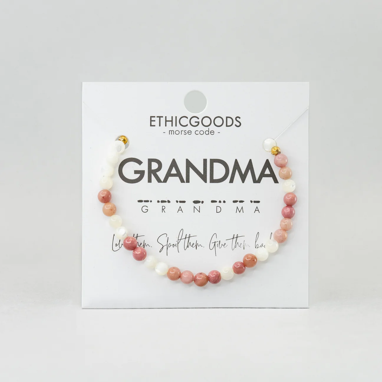 Grandma 6mm Morse Code Bracelet